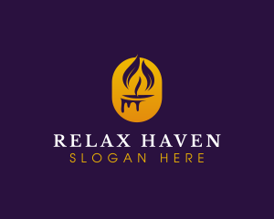 Wax Candle Relaxation logo design