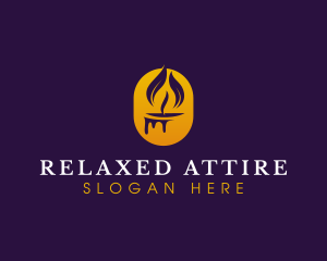 Wax Candle Relaxation logo design