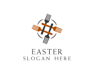 Eat - Restaurant Cutlery Fork logo design