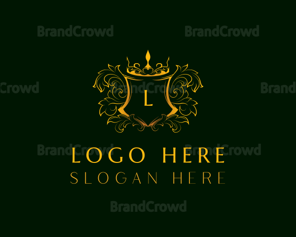 Golden Royal Shield Logo