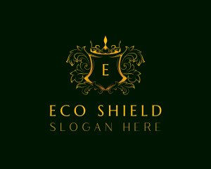 Golden Royal Shield logo design