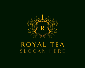 Golden Royal Shield logo design