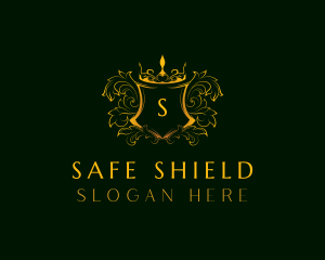 Golden Royal Shield logo design