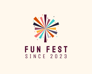 Fest - Fun Circle Firework logo design