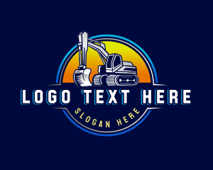Digging - Construction Excavator Quarry logo design