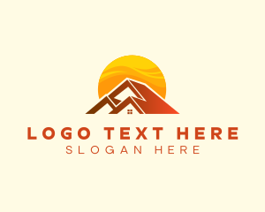 Roof - Sun Roofing Property logo design