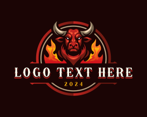 Meat - Bull Steak Grill logo design