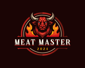 Bull Steak Grill logo design