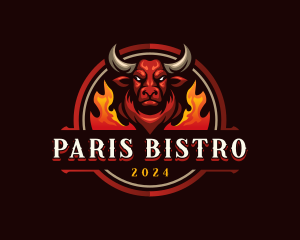 Bull Steak Grill logo design