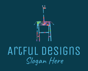 Floral Giraffe Art logo design