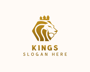 King Monarch Lion logo design