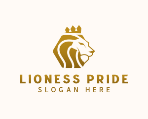 King Monarch Lion logo design