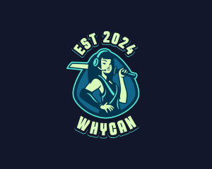 Gamer Woman Avatar Logo