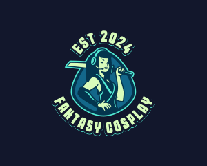 Cosplay - Gamer Woman Avatar logo design