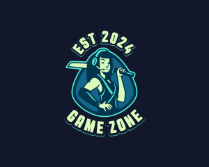 Gamer Woman Avatar logo design