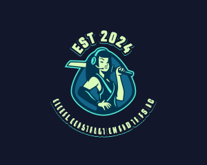 Esports - Gamer Woman Avatar logo design