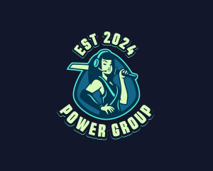 Streaming - Gamer Woman Avatar logo design