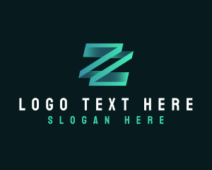 Application - Cyber Gaming Digital Letter Z logo design
