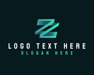 Cyber Gaming Digital Letter Z Logo