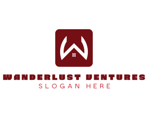 Red W House logo design