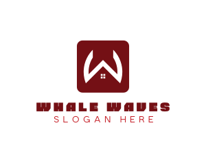 Red W House logo design