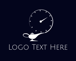 Hour - Genie Lamp Clock Time logo design