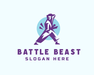 Fighter - Karate Combat Fighter logo design