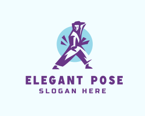 Pose - Karate Combat Fighter logo design