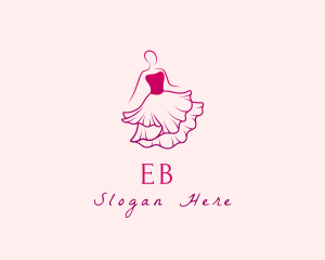 Fashion Show - Fancy Woman Dress logo design