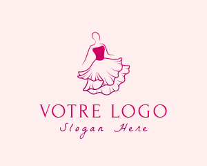 Hair - Fancy Woman Dress logo design