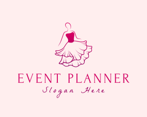 Party - Fancy Woman Dress logo design