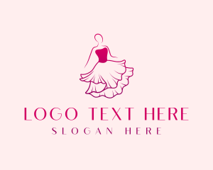 Stylist - Fancy Woman Fashionista Dress logo design