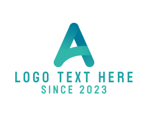 Dj - Abstract Gradient Letter A Company logo design