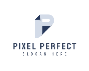 Photography Studio Origami Letter P logo design