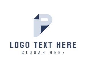 Lettermark - Photography Studio Origami Letter P logo design
