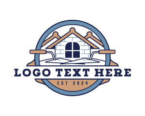 Window - Trowel Masonry Contractor logo design