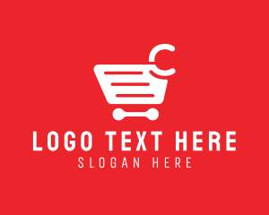 Retailer - Shopping Cart Letter C logo design