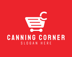 Shopping Cart Letter C logo design