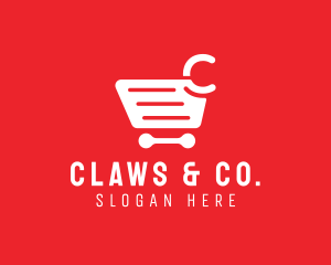 Shopping Cart Letter C logo design