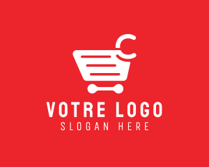 Shopping - Shopping Cart Letter C logo design