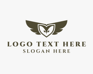 Flying - Owl Bird Sanctuary logo design