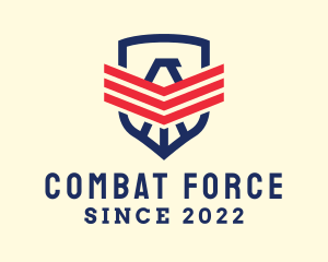 Shield - Military Falcon Security logo design