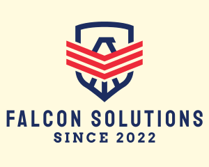 Military Falcon Security  logo design