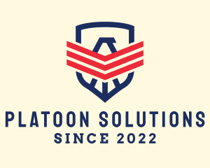 Platoon - Military Falcon Security logo design