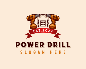 Renovation Drill Construction logo design