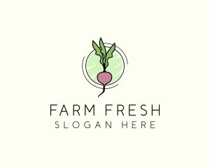 Natural Radish Farming logo design