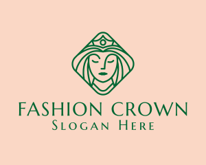 Beautiful Queen Woman logo design