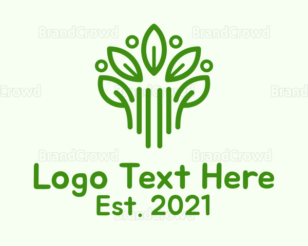 Green Botanical Plant Logo