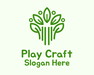 Green Botanical Plant Logo