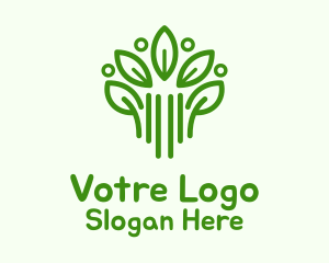 Green Botanical Plant Logo